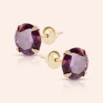 Brinco Ouro 18K Cálice Zircônia 6mm 104725