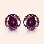 Brinco Ouro 18K Cálice Zircônia 6mm 104725