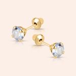 Brinco Ouro 18K Infantil Cálice 4mm 104813