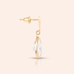 Brinco Ouro 18K Gota Zircônia 104875