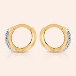 Brinco Ouro 18K Argola Redondo Trava 107980