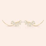 Brinco Ouro 18k Ear Cuff Zircônia 109233