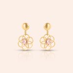 Brinco Ouro 18k Infantil Zircônia 108986
