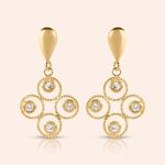 Brinco Ouro 18k Zircônia 110726