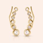 Brinco Ouro 18k Zircônia 111091