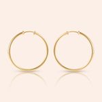 Brinco Ouro 18K Argola Redondo 105100
