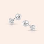 Brinco Ouro 18K Infantil Mosquitinho Zircônia 2,5mm 102714