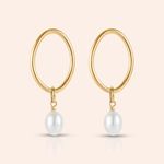 Brinco Ouro 18k Pérola Biwa 115627