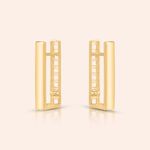 Brinco Ouro 18k Argola Trava 115719