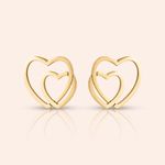 Brinco Ouro 18k Coração 115754