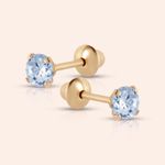 Brinco Ouro 18K Infantil Mosquitinho Zircônia 3,0mm 104777