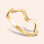 Anel Ouro 18K Onda 302635
