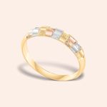 Anel Ouro 18K Aparador Diamantado 310259