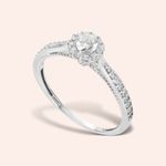 Anel Ouro Branco 18k Solitário Zircônia 310284