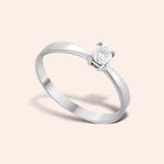 Anel Ouro 18k Solitário Diamante 20 Pontos Coleção RV 31059OB