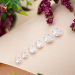 Brinco Prata  925 Zircônia Branca Gota  113949