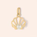 Pingente Ouro 18k Concha com Pérola 517791