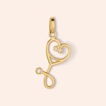 Pingente Ouro 18k Estetoscópio Zircônia 517521