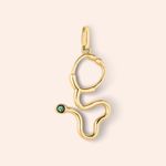 Pingente Ouro 18k Estetoscópio Esmeralda 517004