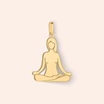 Pingente Ouro 18k Meditação Yoga 517228