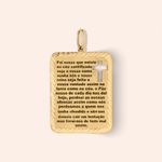 Pingente Ouro 18k  Placa Oração Pai Nosso 508176