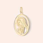 Pingente Ouro 18k  Madona Virgem Maria 517860