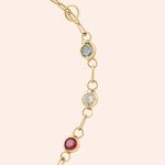 Pulseira Ouro 18k Infantil Chapa Zircônia 1900127