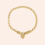 Pulseira Ouro 18k Elos Portugueses Coração Fecho Pega Ladrão 2001096
