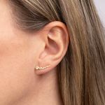 Brinco Ouro 18k Zircônia 111091