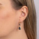Brinco Ouro 18k Zircônia Gota 114466