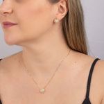 Brinco Ouro 18k Zircônia Pizza 112269