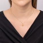 Pingente Ouro 18k Flor com Pérola 513435