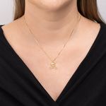 Pingente Ouro 18k  Mulher Ciclista 514430