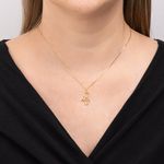Pingente Ouro 18k Estetoscópio Esmeralda 517004