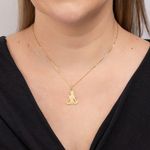 Pingente Ouro 18k Meditação Yoga 517228