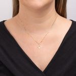 Pingente Ouro 18k  Escrita Fé 517813