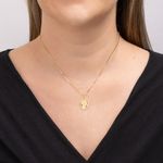 Pingente Ouro 18k  Madona Virgem Maria 517860