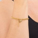 Pulseira Ouro 18k Elos Portugueses Coração Fecho Pega Ladrão 2001096