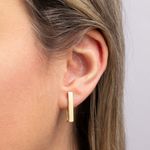 Brinco Ouro 18k Argola Trava 115719