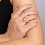 Anel Ouro 18K Menino Safira 306853