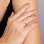 Anel Ouro 18K Solitário Diamante 4 pontos Coleção RV