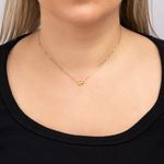 Gargantilha Ouro 18K Coração 40cm 603900