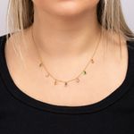 Gargantilha Ouro 18k Elos Portugueses Zircônia 45cm 604188