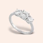 Anel Prata Moissanites 1,75ct