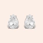 Brinco Prata 925 Moissanite Gota