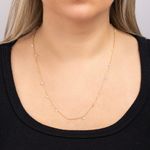 Gargantilha Ouro 18k Zircônia 60cm 604248