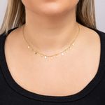 Gargantilha Ouro 18K Choker Oval 604407