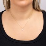 Gargantilha Ouro 18k Coração Zircônia 604913