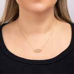 Gargantilha Ouro 18k Olho Grego Zircônia 605087