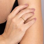 Meia Aliança Ouro 18k Diamante 16 Pontos 1600020